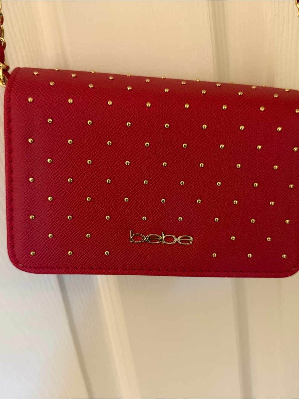 bebe pink Studded Chain Crossbody